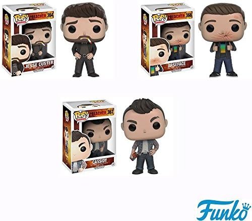 Pop! Television: Preacher - Jesse Custer, ArseFace, Cassidy Vinyl Figures! Set of 3 by Preacher