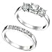 Rhodium Plated Brilliant CZ Bridal Ring Set