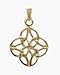 Celtic 10 Karat Yellow Gold Knot Pendant with 18 chain