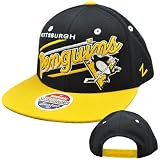 NHL LNH Pittsburgh Penguin Up Shot Script Snapback Hat Cap Flat Bill Zephyr Zhat