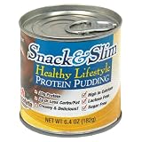 Snack & Slim High Protein Pudding, Rich Chocolate Singles, 6.4-Ounce Cans (Pack of 24)
