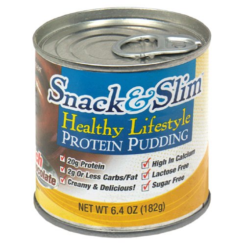 HealthPersonalCare: Snack & Slim High Protein Pudding, Rich Chocolate Singles, 6.4 Ounce Cans  Pack of 24 