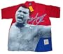 Platinum FUBU Muhammad Ali Button Down Short Sleeve Dress Shirt - Red / Royal Blue
