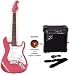 3/4 Size Pink Electric Guitar Package with Amp and Instructional DVD SX SST 62 MG 3/4 BGMY + GA1065 STCAD
