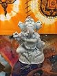 Yoga Decor Ganesh Stone Statue Playing Flute Seated on Lotus Base 4 Inch Yoga Decor Ganesh Stone Statue Playing Flute Seated on Lotus Base 4 Inch