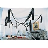 McToy Hanging Halloween Plastic Spider, 20 Foot, Black