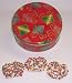 Gourmet Food : Scott's Cakes 1 lb. White Chocolate Covered Pretzel with Chocolate Chips & Jimmies in a Christmas Present Tin