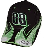 #88 Dale Earnhardt Jr. Black & Green AMP Flame Hat 2008