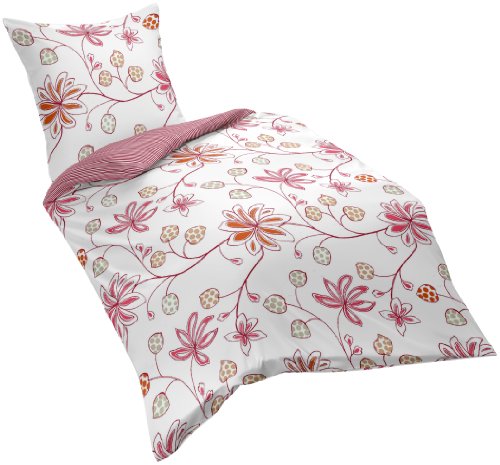 Fleuresse Milano 112621 Fb. 4 Mako-Satin-Bettw&auml;sche / 155 x 220 cm, pink