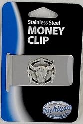Shield w/Buffalo Skull Money Clip