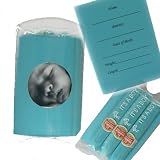 Classic Birth Announcement for a Baby Boy! Complete Announcement Includes a Photo Announcement with Statistics Form and 3 Bubblegum 