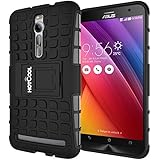 ASUS ZenFone 2 ZE550ML/ZE551ML Case - HOTCOOL Heavy Duty Rugged Dual Layer Armor with Kickstand Cover Case For ASUS Zenfone 2 ZE550ML/ZE551ML(Will Not Fit ZE500CL Model), Black