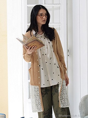 SUPER HAKKA(スーパーハッカ)ドロップフラワーケミカルレースMIXニットカーディガン