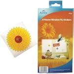 4 Flower Window Fly Stickers, Attract...