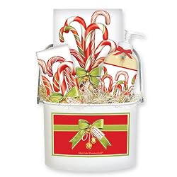 Candy Cane & Bells Soap Gift Bucket