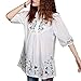 Ashir Aley Embroidered Peasant Dressy Tops 3/4 Sleeve Mexican Blouse
