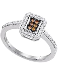 0.26CT-DIA COGNAC RING