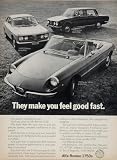 1970 Alfa Romeo 1750 SPIDER Veloce GT Berlina Price Ad - Original Print Ad