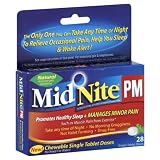 MidNite PM Pain Reliever/Nighttime Sleep Aid, Chewable Tablets, 28 ct.