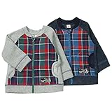 【アウトレット】La Chiave ジップアップカーディガン (80～130cm) キムラタンの子供服 グレー 120 ( 53358x53558-154 )