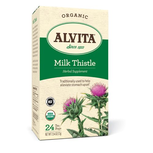 Alvita Teas Organic Herbal Tea Bags Milk Thistle - 24 Tea Bags Alvita Teas Organic Herbal Tea Bags Milk Thistle - 24 Tea Bags
