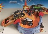 Review Mattel  / Hotwheels monster jam crash & smash staduim w/3 cars,3 batteries