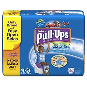Huggies Pull-Ups Training Pants with Cool Alert, Boys, 4T-5T, 44 Count: Health &amp; Personal Care