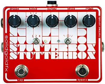 SolidGoldFx Stutterbox Tremolo (White Knobs) Cable Bundle w/ 4 free Items: 2x 18.6' Strukture Cables, 2x Hosa Patch Cables