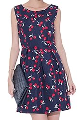 Plus Size Sleeveless Floral Print   Ball Gown  Dress