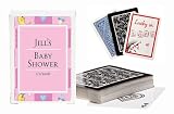 51aI1h2kxVL. SL160  Pink Hearts, Moons, and Pacifiers Design Personalized Playing Card Favors   w (Set of 30)