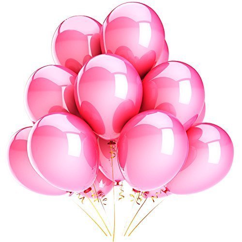 Syeer 100 pcs Balloons 10 Inch #6 Latex Kids Boy Girl Children Party Activity Campaign Events Celebrations Promotions Balloons Pink