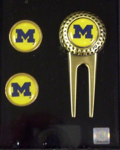 Michigan Wolverines Golf Divot Tool Ball Marker Set