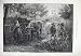 1875 Fine Art Print Country Cows Young Girl Gate Trees