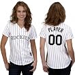 Colorado Rockies Ladies Home Replica Baseball Jersey by Majestic