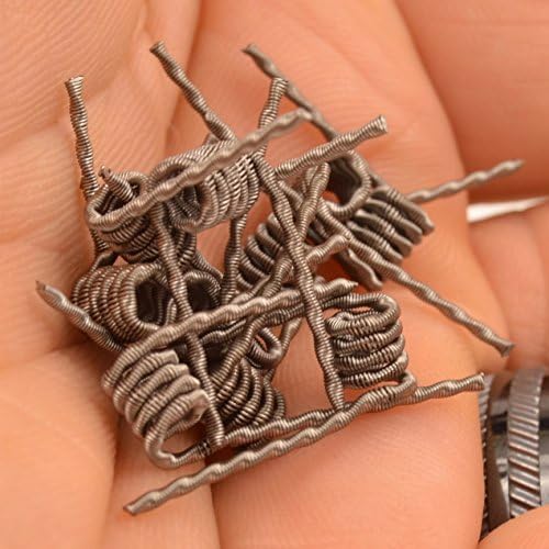 GRHD Best PreBuilt FUSED Clapton Coils (10-pack) Best Atomizer Wire, K32ga + K27ga RDA Wire, 0.5 Ohm RBA Wire, Kanthal Wire A1 - Satisfaction Guaranteed