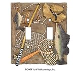 Wood: Rather Be Fishing Double Switchplate