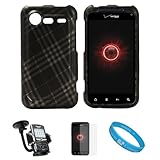 Matte Black with Silver Plaid Design 2 Piece Protective Crystal Hard Shield ....