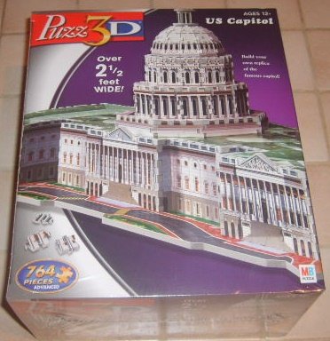 Childrens Toyshop  Toys : Puzz 3D US Capitol Three Dimensional Jigsaw Puzzle