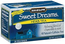 Bigelow Sweet Dreams Herbal Tea, Relaxing Blend of Chamomile & Mint, Caffeine Free, 20-Count Boxes (Pack of 6)