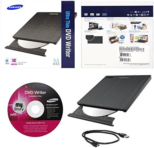 Samsung USB 2.0 Ultra Portable External DVD Writer Model SE-218CB/RSBS