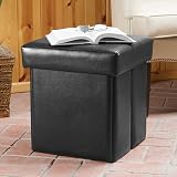 Designer Folding Storage Ottoman Pouffe Seat Stool Box