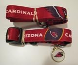 Arizona Cardinals Pet Set Dog Leash Collar ID Tag MEDIUM