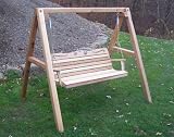 4' Red Cedar American Sweetheart Porch Swing w/Stand