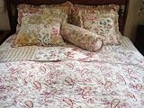 BLOCK PAISLEY THROW QUILT
