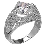 Inspired CZ Engagement Ring size 6 Emitations