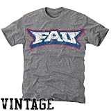 NCAA Florida Atlantic University Owls Ash Distressed Logo Vintage Tri-Blend T-shirt