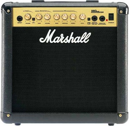 Marshall MG15CDR 15 Watt Electric Guitar Combo Amplifier with Reverb