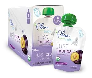 Plum Organics Just Fruit, Prunes, 3.17-Ounce Pouches (Pack of 12)