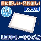 写真ディスプレイや行灯としても使える【LEDトレース台（ライトボックス）A4】 EEA-LEDA4