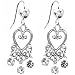 Clear Crystal Bleeding Hearts Chandelier Earrings